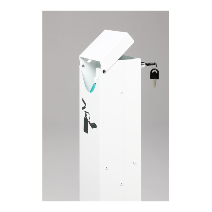 VAR Distributeur de désinfectant pour les mains HDS 120 avec pédale blanc (RAL 9016) revêtu