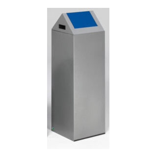 VAR Distributeur de recyclage WSG 85 S corps argent, trappe d’introduction bleu gentiane 89 l