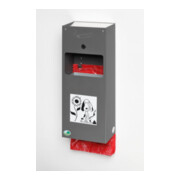 VAR Distributeur de sacs à déjections avec cendrier DS 4 pailleté fer 0,8/4 l-1