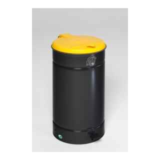 VAR Euro-Pedal Couvercle en plastique jaune anthracite 60 l