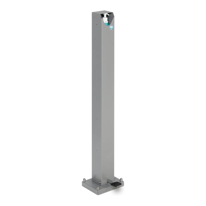 VAR Handdesinfektionsspender HDS 120 mit Pedal silber beschichtet ohne Flasche