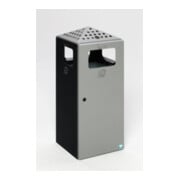 VAR Kombi-Ascher H 92 gelocht Korpus anthrazit Deckel & Tür silber 80 l