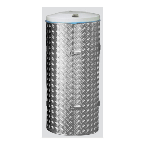 VAR Kompakt-Abfall-Sammelgeräte mit Edelstahl und Alu-Duett-Blechen Deckel grau