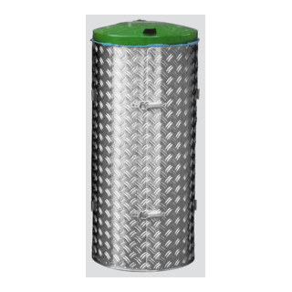 VAR Kompakt-Abfall-Sammelgeräte mit Edelstahl und Alu-Duett-Blechen Deckel grün