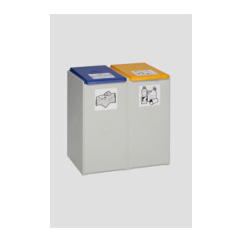 VAR Kunststoffcontainer 2-fach ohne Deckel 80 l