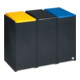 VAR Kunststoffcontainer 40 L, 3-fach, mit Deckel-1