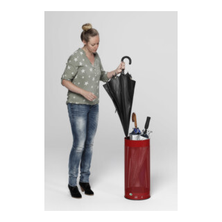 VAR Pied de parasol perforé rouge 30 l