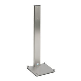 VAR Pied de support avec plaque de sol, acier inoxydable