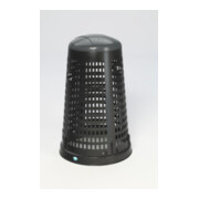 VAR Porte-bagages en plastique noir avec anneau de serrage et couvercle gris 90 l