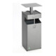 VAR Récipient à cendres/déchets avec toit L 35 argent 38 l-1