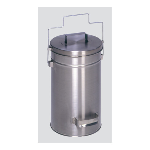 VAR Récipient de sécurité avec couvercle gris inox 22 l