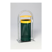 VAR Rohrbogenständer RB 001 Kopfteil gelb - Korpus moosgrün 65 l