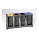 VAR Station de collecte de matériaux ''Tetris'' 4 conteneurs KS argent antique 230 l-1
