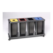 VAR Station de collecte de matériaux ''Tetris'' 4 conteneurs KS argent antique 230 l-1