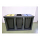 VAR Station de collecte de matériaux "Tetris" 3 conteneurs KS argent antique 230 l-1
