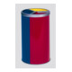 VAR Station de tri 3 compartiments sans toit jaune bleu rouge 90 l-1