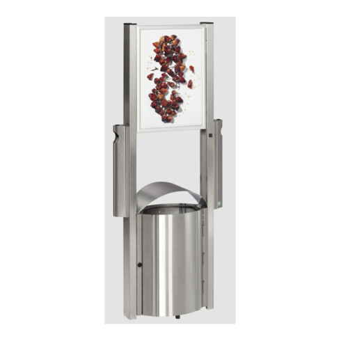 VAR Support au sol AG 78 avec surfaces publicitaires 50 l/cendrier 3,5 l