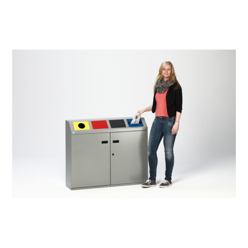 VAR Système de tri des déchets 4 compartiments 200 l