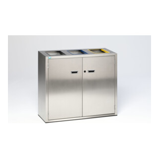 VAR Système de tri des déchets en acier inoxydable 270 l
