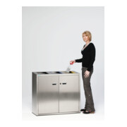 VAR Système de tri des déchets en acier inoxydable 270 l-3