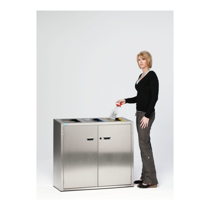 VAR Système de tri des déchets en acier inoxydable 270 l