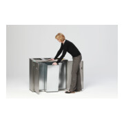 VAR Système de tri des déchets en acier inoxydable 270 l-4