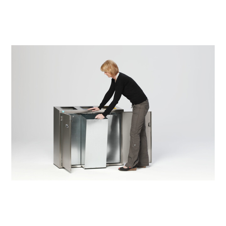 VAR Système de tri des déchets en acier inoxydable 270 l
