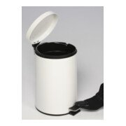 VAR Tret-Abfallsammler mit Fußpedal, weiß