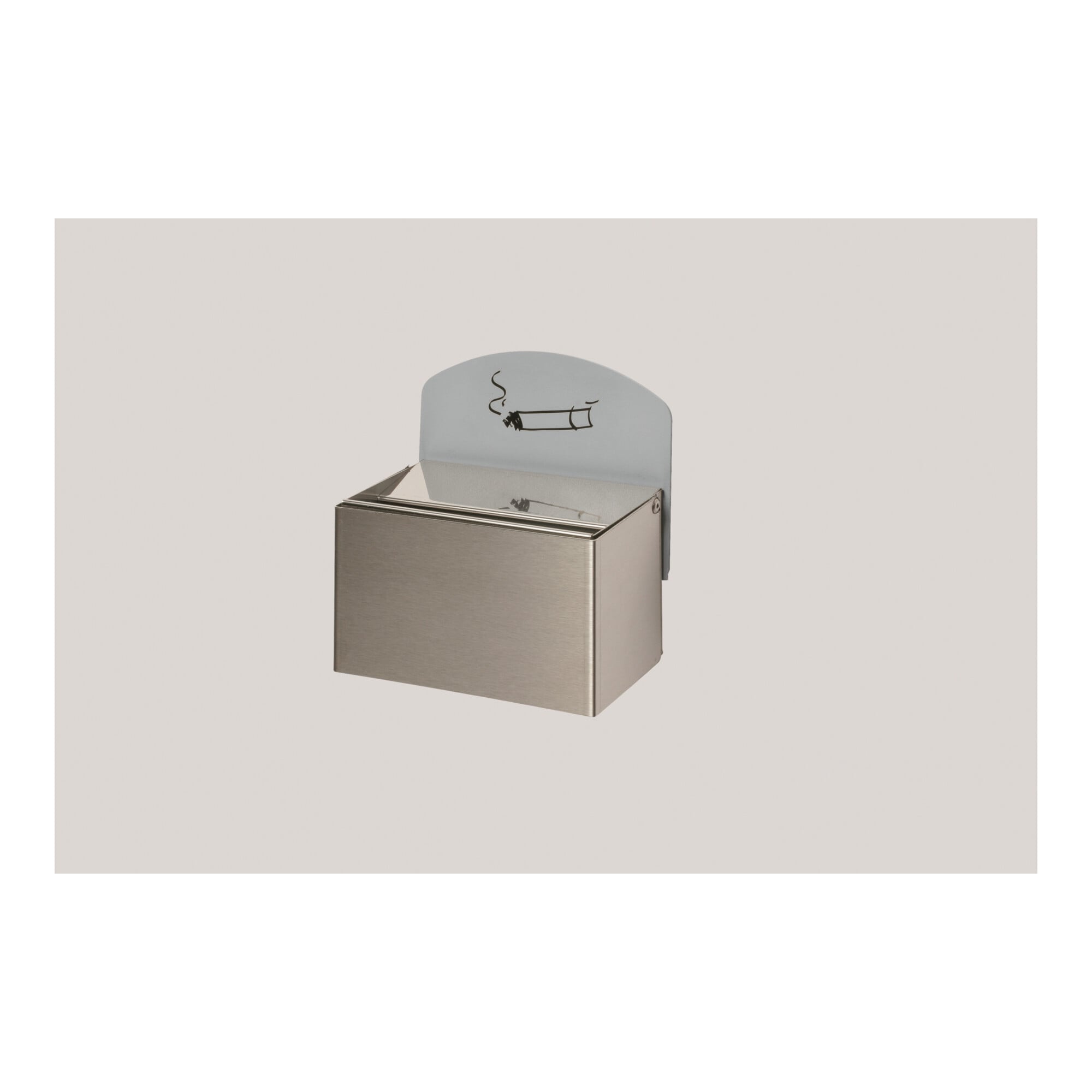 VAR Wandascher Edelstahl mit Schild WH 9 0,4 l