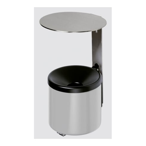 VAR Wandascher WH 10 mit Dach VA silber 0,6 l