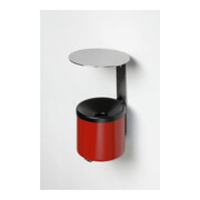 VAR Wandascher WH 16 mit Dach VA rot 2,4 l