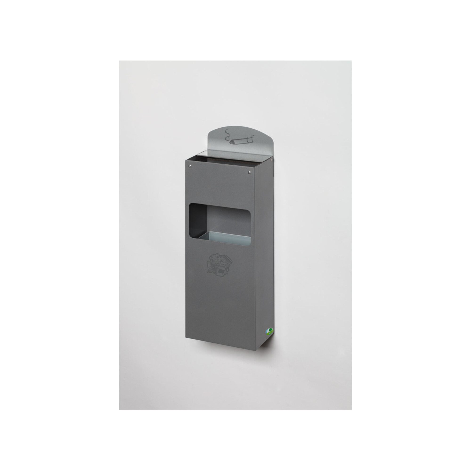 VAR Wandascher WH 51 mit Schild silber 0,8 l/4 l