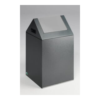 VAR Wertstoffsammelgerät WSG 40 S Korpus antik-silber Einwurfklappe silber 43 l