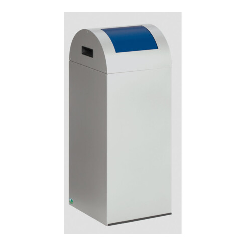 VAR Wertstoffsammelgerät WSG 55 R Korpus silber Einwurfklappe enzianblau 60 l