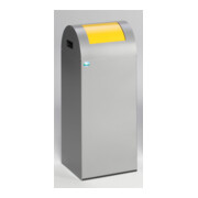 VAR Wertstoffsammelgerät WSG 55 R Korpus silber Einwurfklappe gelb 60 l