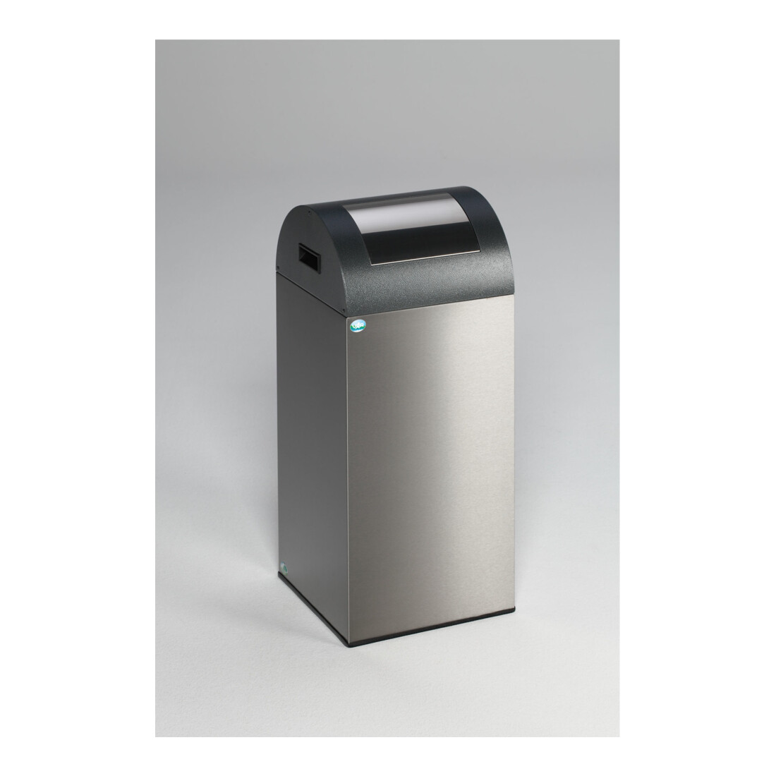 VAR Wertstoffsammelgerät WSG 55 R Korpus und Einwurfklappe Edelstahl Kopfteil antik-silber 60 l