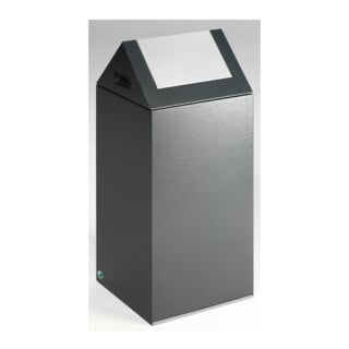 VAR Wertstoffsammelgerät WSG 55 S Korpus antik-silber Einwurfklappe silber 60 l