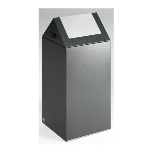 VAR Wertstoffsammelgerät WSG 55 S Korpus antik-silber Einwurfklappe silber 60 l