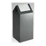 VAR Wertstoffsammelgerät WSG 55 S Korpus antik-silber Einwurfklappe silber 60 l