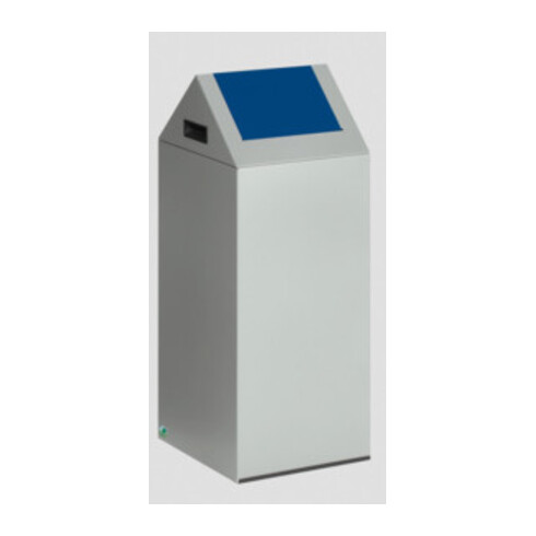 VAR Wertstoffsammelgerät WSG 55 S Korpus silber Einwurfklappe enzianblau 60 l