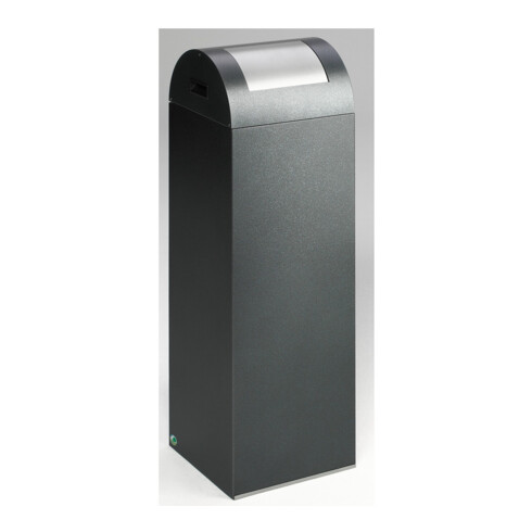 VAR Wertstoffsammelgerät WSG 85 R Korpus antik-silber Einwurfklappe silber 89 l