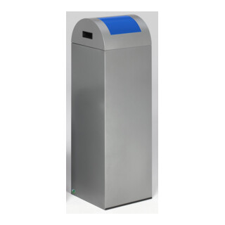 VAR Wertstoffsammelgerät WSG 85 R Korpus silber Einwurfklappe enzianblau 89 l