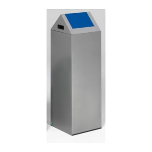 VAR Wertstoffsammelgerät WSG 85 S Korpus silber Einwurfklappe enzianblau 89 l