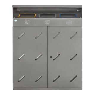 VAR Wertstoffsammelstation WS 89 3-Fach 300 l eisenglimmer 300 l
