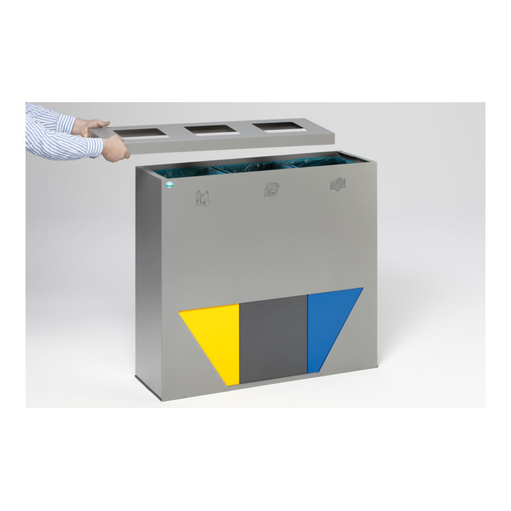 VAR Wertstoffsammelstation WS Trapez 93 silber