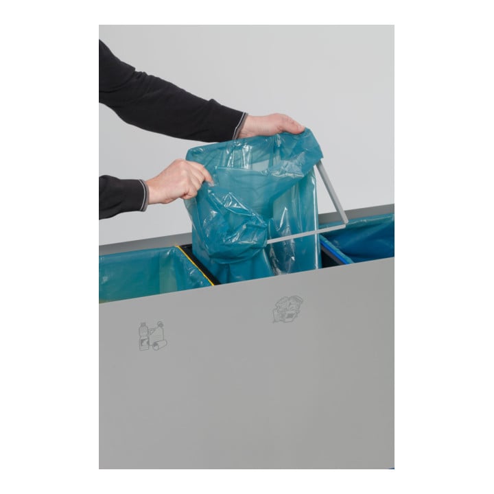 VAR Wertstoffsammelstation WS Trapez 93 silber