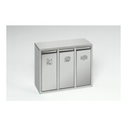 VAR Wertstoffsortiersystem 21 l Edelstahl als Stand- oder Wandgerät 21 l