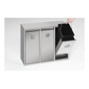 VAR Wertstoffsortiersystem 36 l Edelstahl als Stand- oder Wandgerät 36 l-3