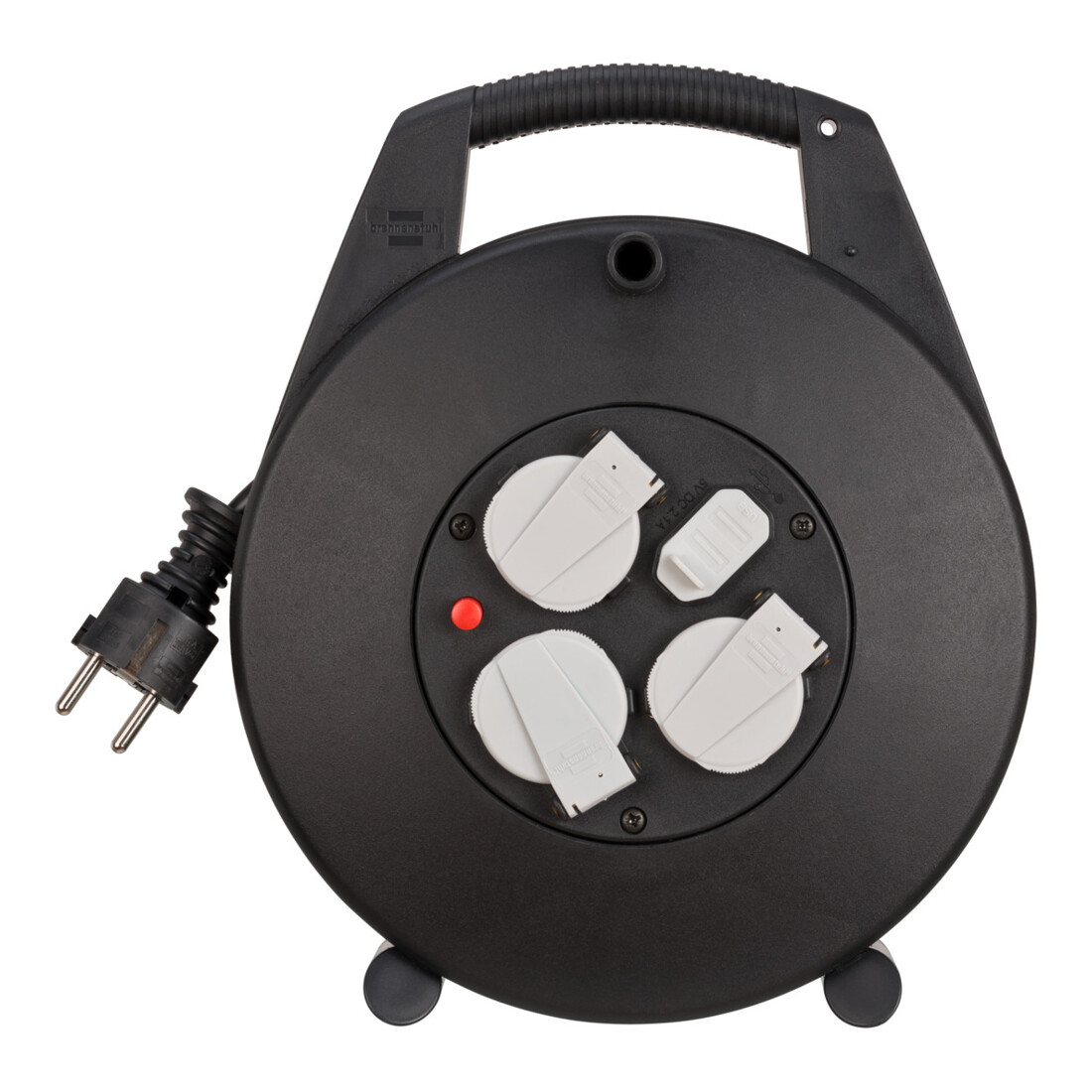 Vario-Line kabelbox met USB laadstation zwart 10m H05VV-F 3G1.5