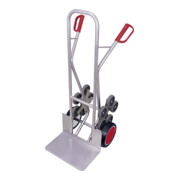 VARIOfit Aluminium Treppenkarre mit 2 fünfarmigen Radsternen und Luftbereifung Schaufel 480 x 300 mm